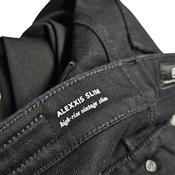 Adriano Goldschmied AG Alexxis Slim Jeans  High Rise Vintage Slim Size 26 Black - Picture 8 of 12